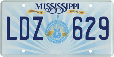 MS license plate LDZ629