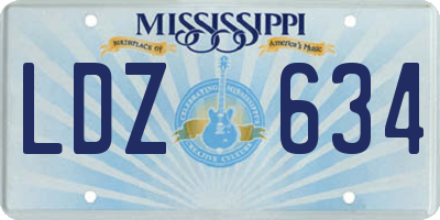 MS license plate LDZ634