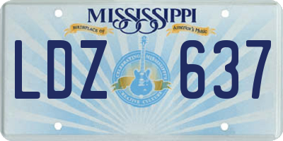 MS license plate LDZ637