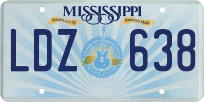 MS license plate LDZ638
