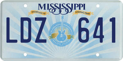 MS license plate LDZ641