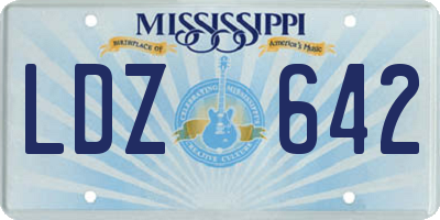 MS license plate LDZ642