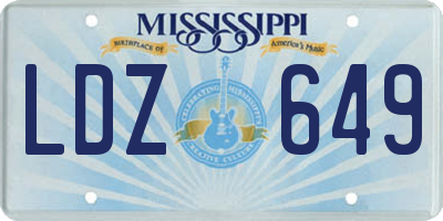 MS license plate LDZ649
