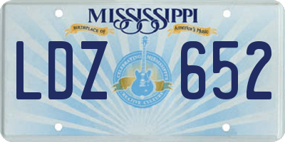 MS license plate LDZ652