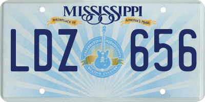 MS license plate LDZ656