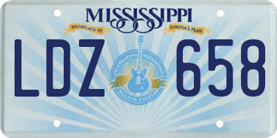 MS license plate LDZ658
