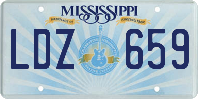 MS license plate LDZ659