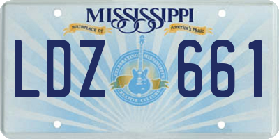 MS license plate LDZ661