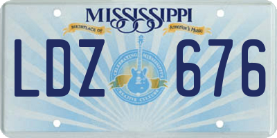 MS license plate LDZ676