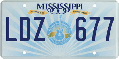 MS license plate LDZ677