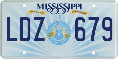 MS license plate LDZ679