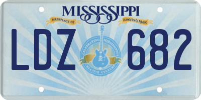 MS license plate LDZ682