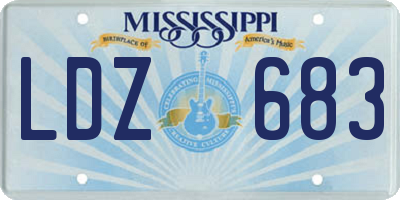MS license plate LDZ683