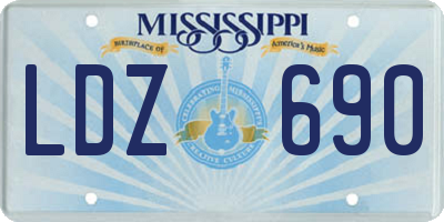 MS license plate LDZ690
