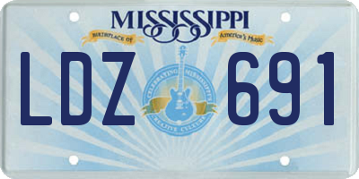 MS license plate LDZ691