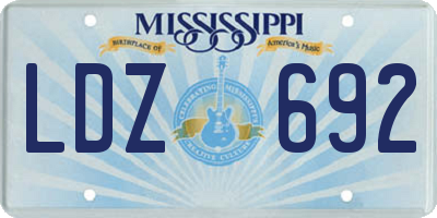MS license plate LDZ692