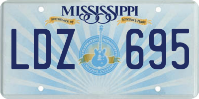 MS license plate LDZ695