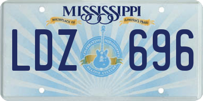 MS license plate LDZ696