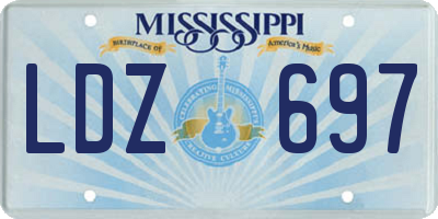 MS license plate LDZ697