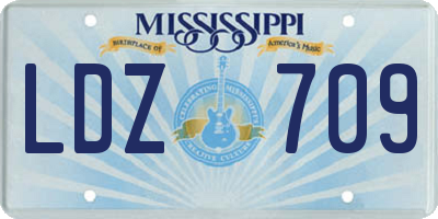 MS license plate LDZ709
