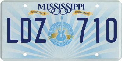 MS license plate LDZ710
