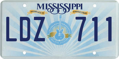 MS license plate LDZ711