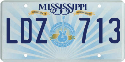 MS license plate LDZ713
