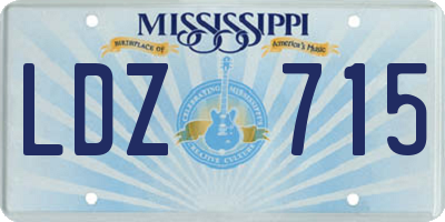 MS license plate LDZ715