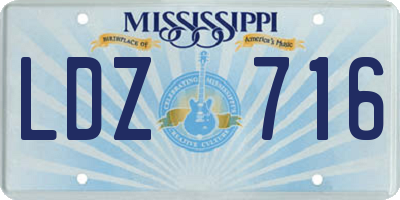 MS license plate LDZ716