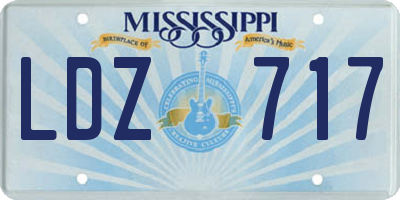MS license plate LDZ717