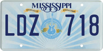MS license plate LDZ718