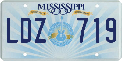 MS license plate LDZ719