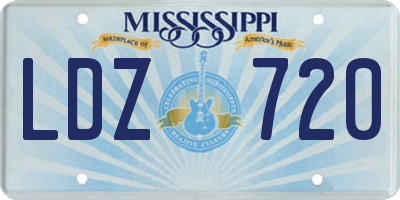 MS license plate LDZ720