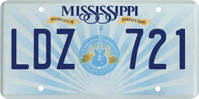 MS license plate LDZ721
