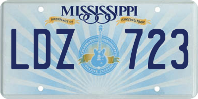 MS license plate LDZ723