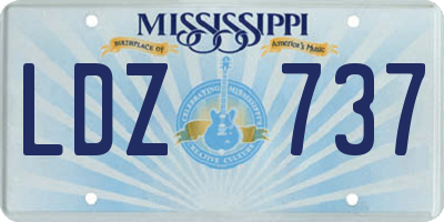 MS license plate LDZ737
