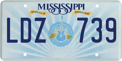 MS license plate LDZ739