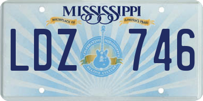 MS license plate LDZ746