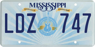 MS license plate LDZ747