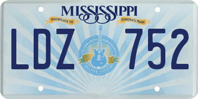 MS license plate LDZ752