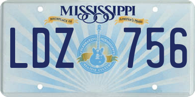 MS license plate LDZ756