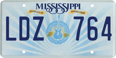 MS license plate LDZ764