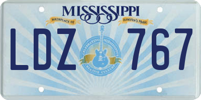 MS license plate LDZ767