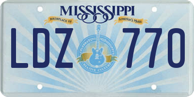 MS license plate LDZ770