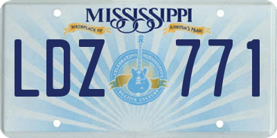 MS license plate LDZ771