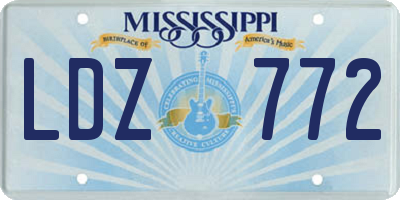 MS license plate LDZ772