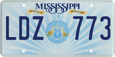 MS license plate LDZ773