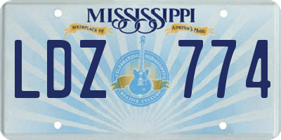 MS license plate LDZ774