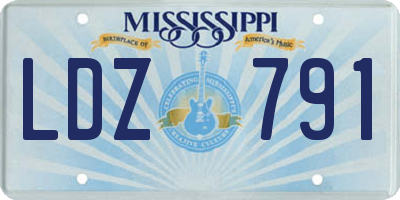 MS license plate LDZ791