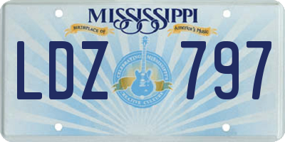 MS license plate LDZ797